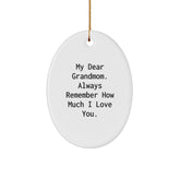 Grandmom Oval Ornaments Funny Quote Gifts from Family for Christmas - Image 1